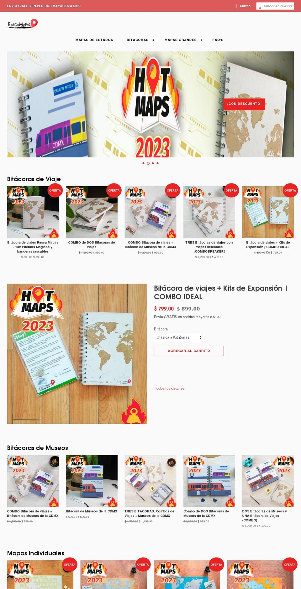 rascamapas.com — Shopify storefront screenshot