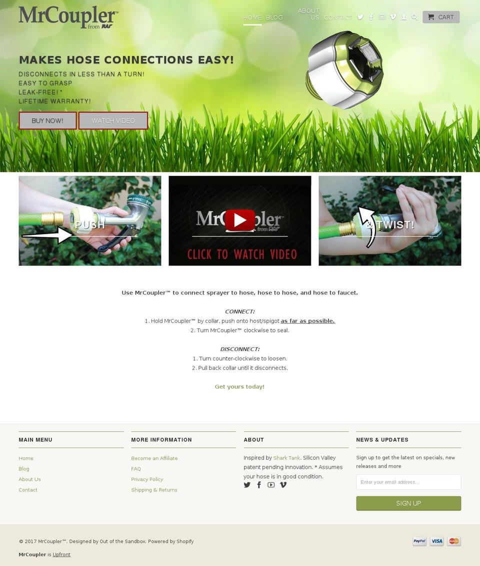 rascoupler.com shopify website screenshot