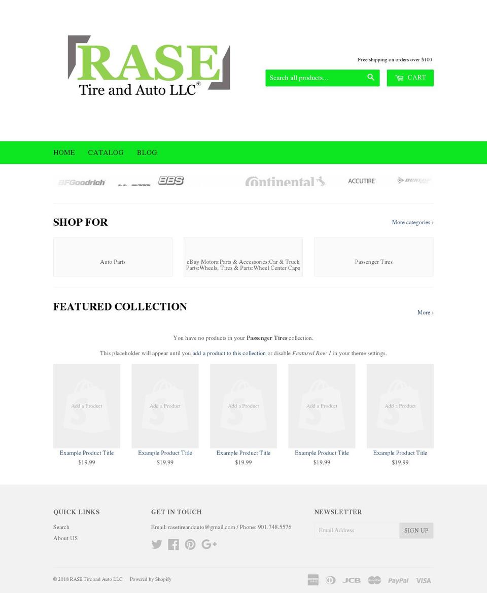 rasetireco.com shopify website screenshot
