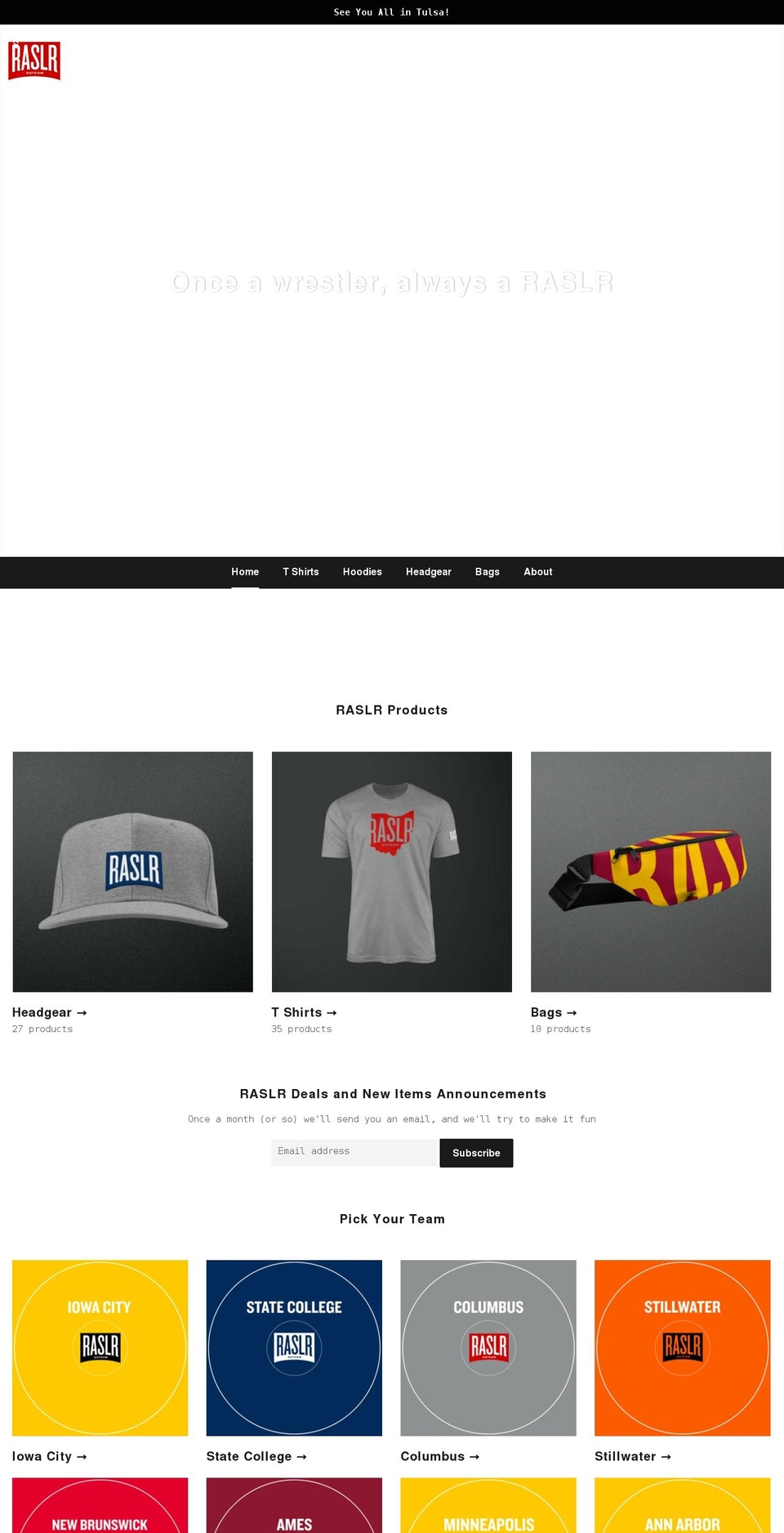 raslr.com shopify website screenshot