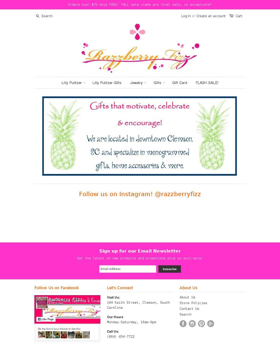 raspberryfizz.com shopify website screenshot
