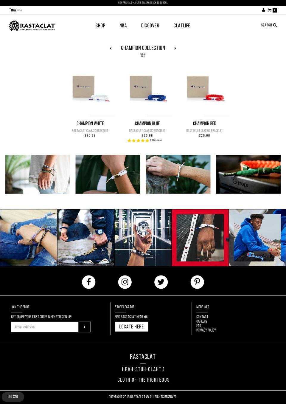 Rastaclat | User Experience Refinement Shopify theme site example rastaclat.biz