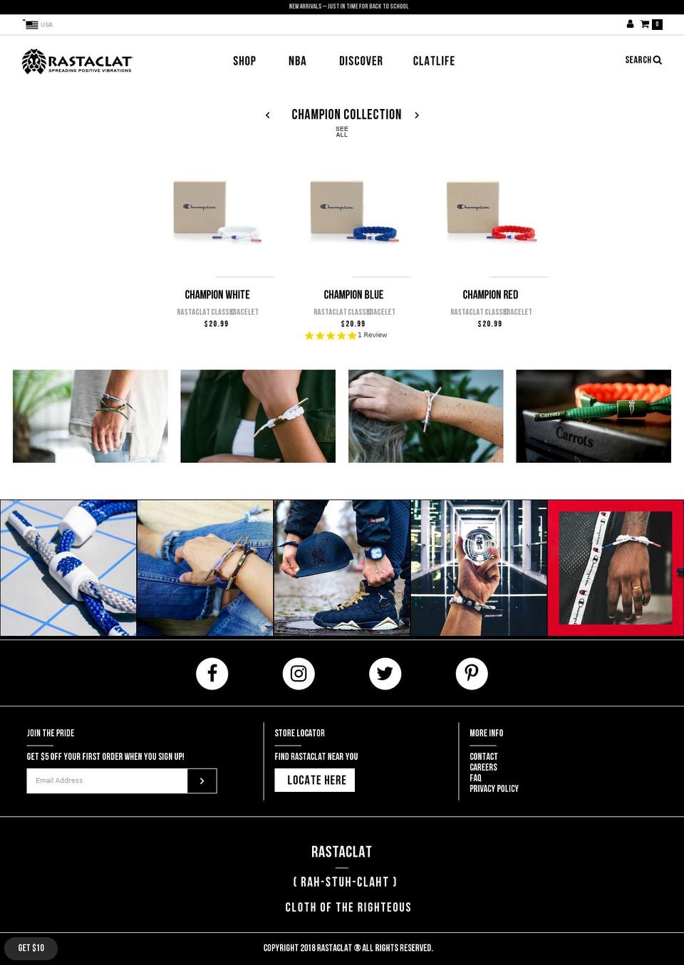 Rastaclat | User Experience Refinement Shopify theme site example rastaclat.org