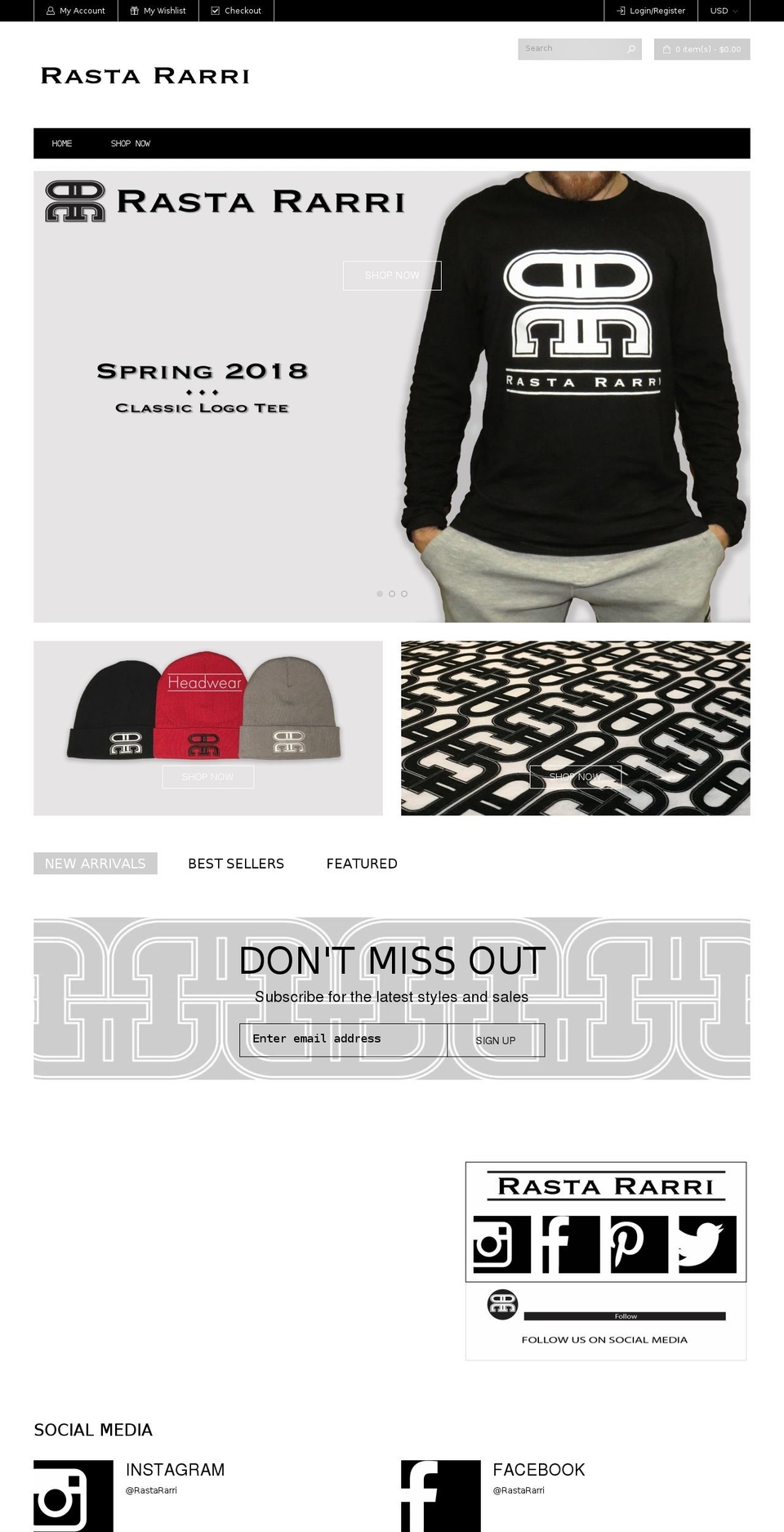 rastararri.com — Shopify storefront screenshot