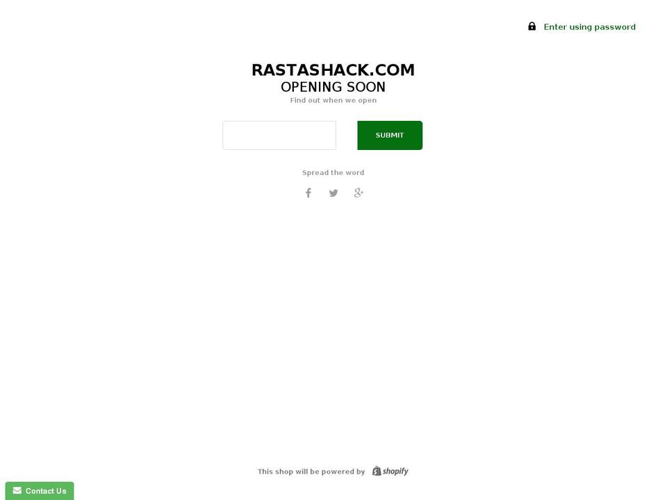 rastashack.com — Shopify storefront screenshot