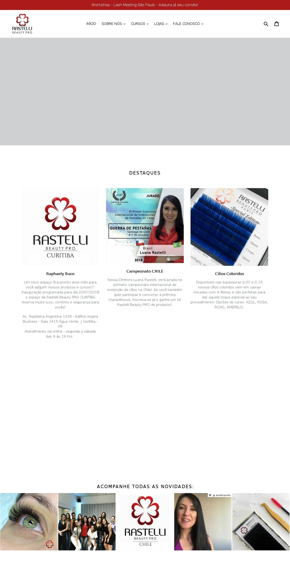 rastellibeautypro.com.br shopify website screenshot