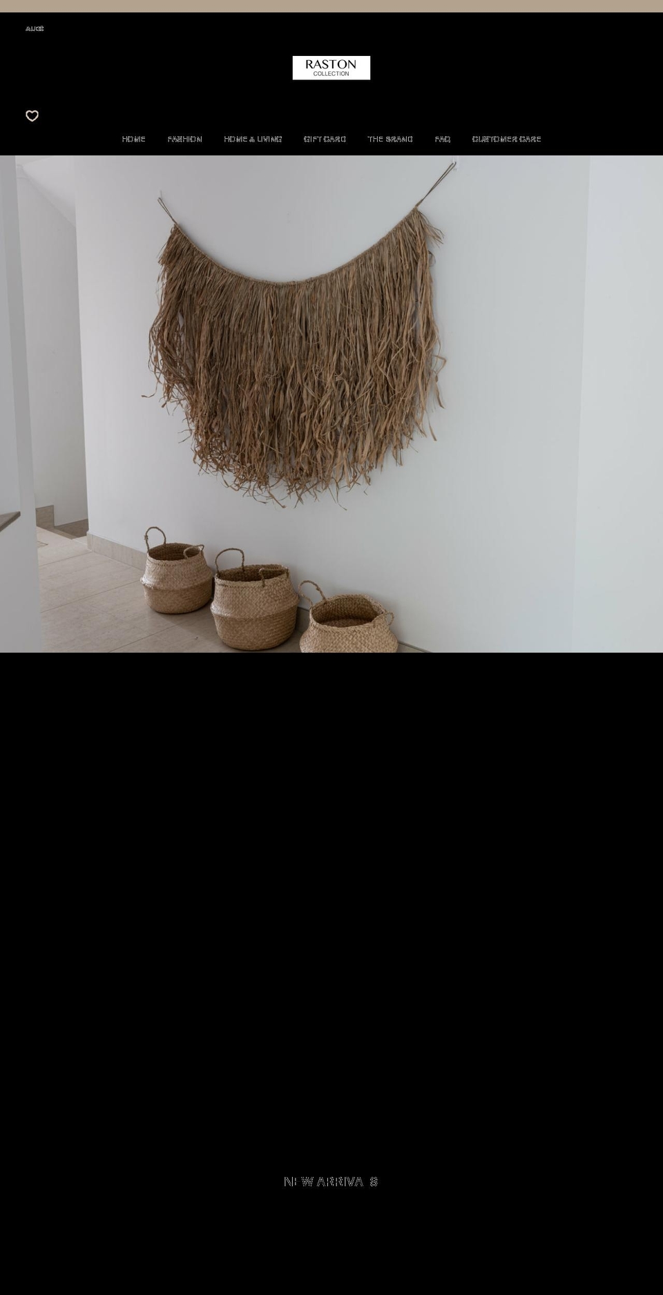 rastoncollection.com shopify website screenshot