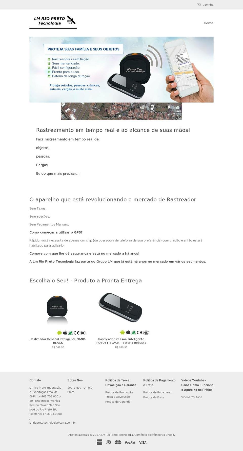 rastreadorpessoal.com.br shopify website screenshot