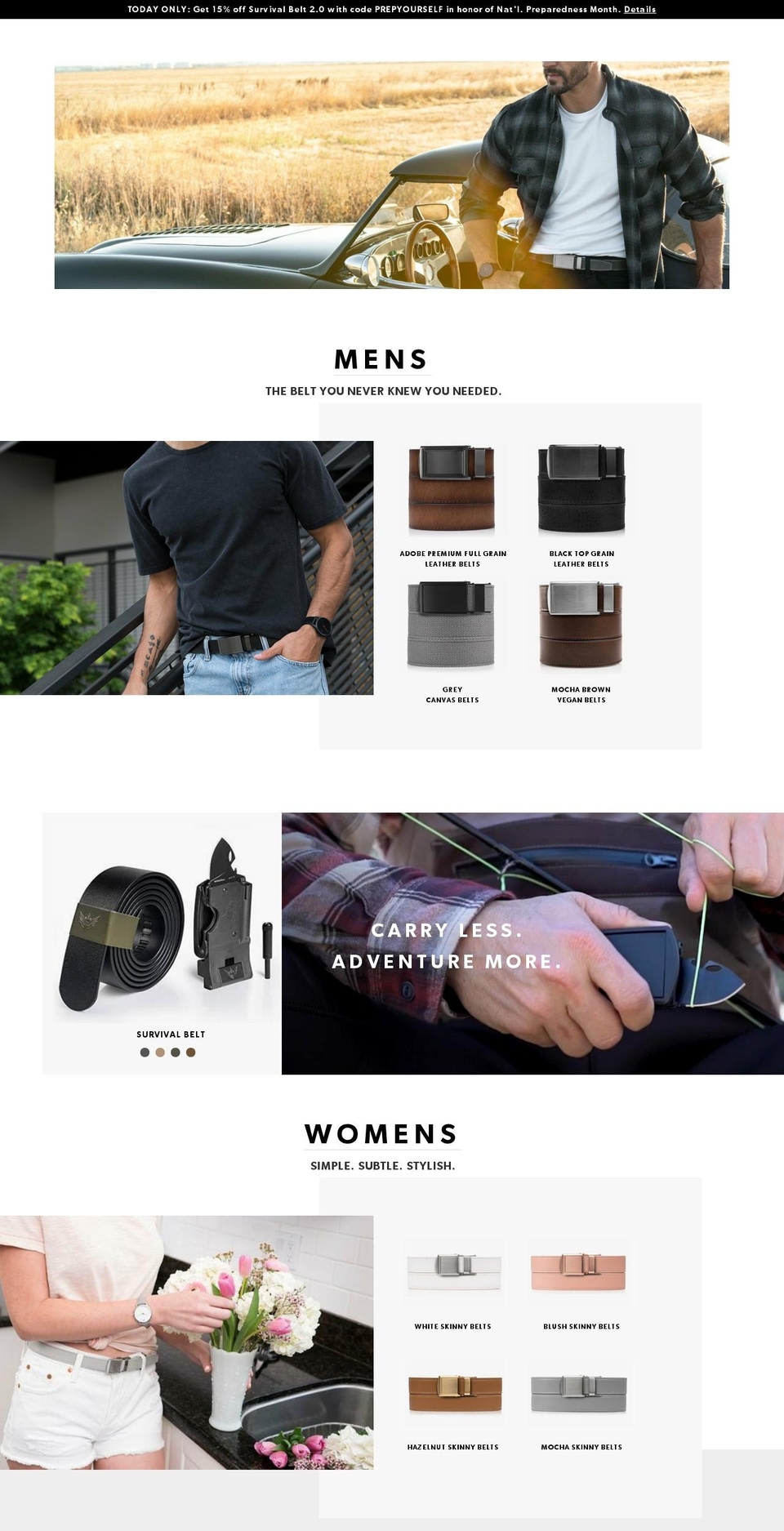 Production | BVA Shopify theme site example ratchetbelts.com