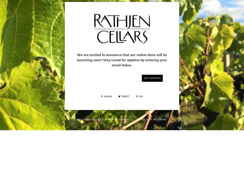 rathjencellars.com shopify website screenshot