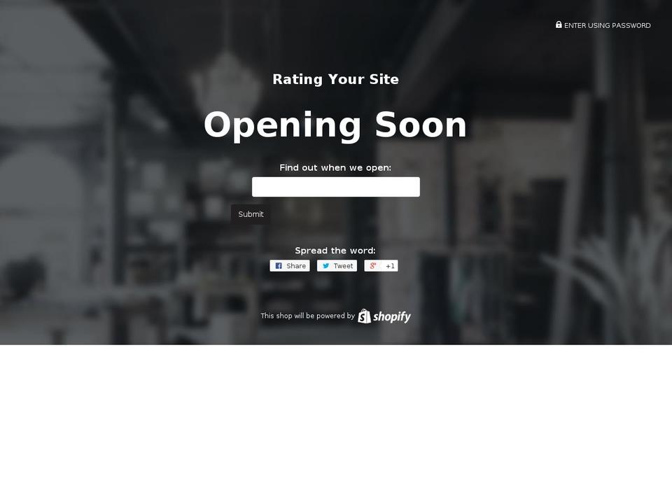 ratingyoursite.com shopify website screenshot