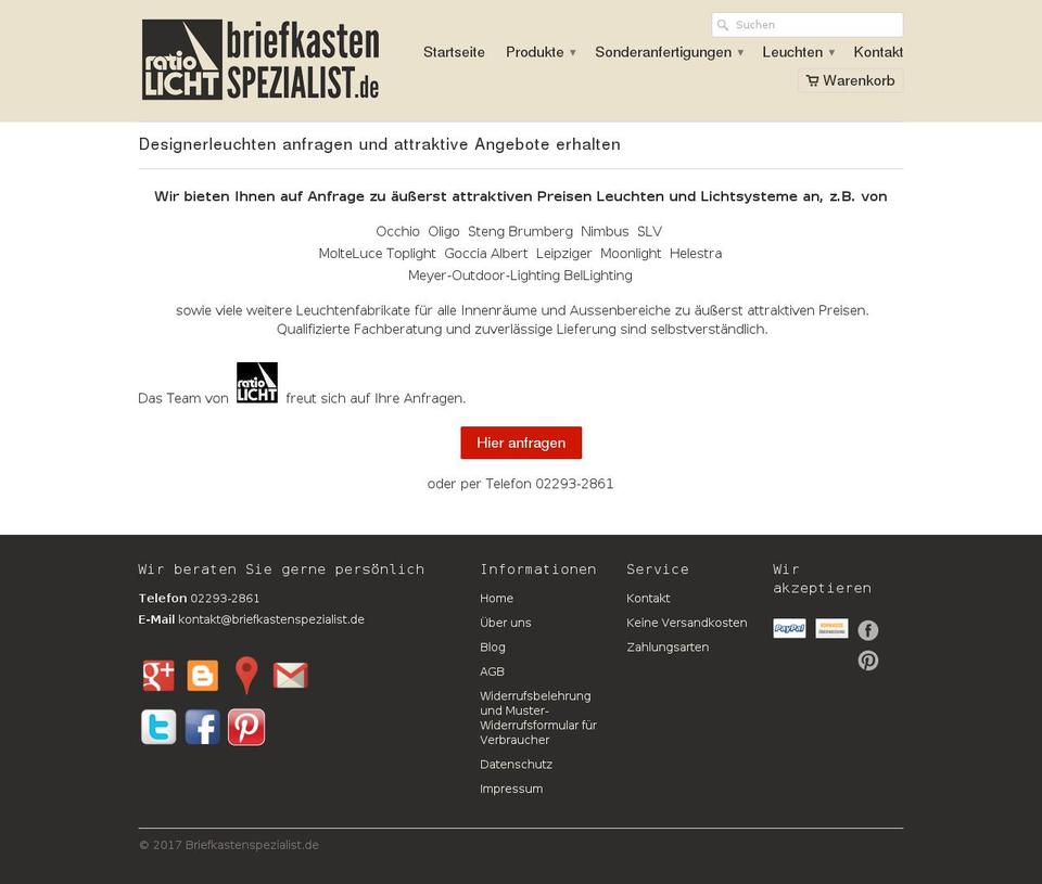 ratiolicht.biz shopify website screenshot