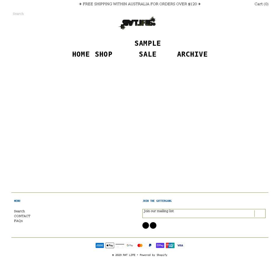 ratlife13.com shopify website screenshot