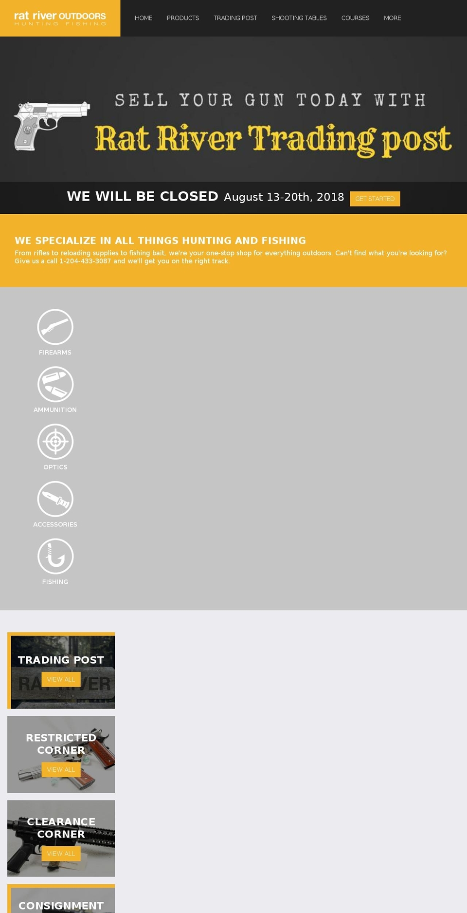 ratriveroutdoors.com — Shopify storefront screenshot