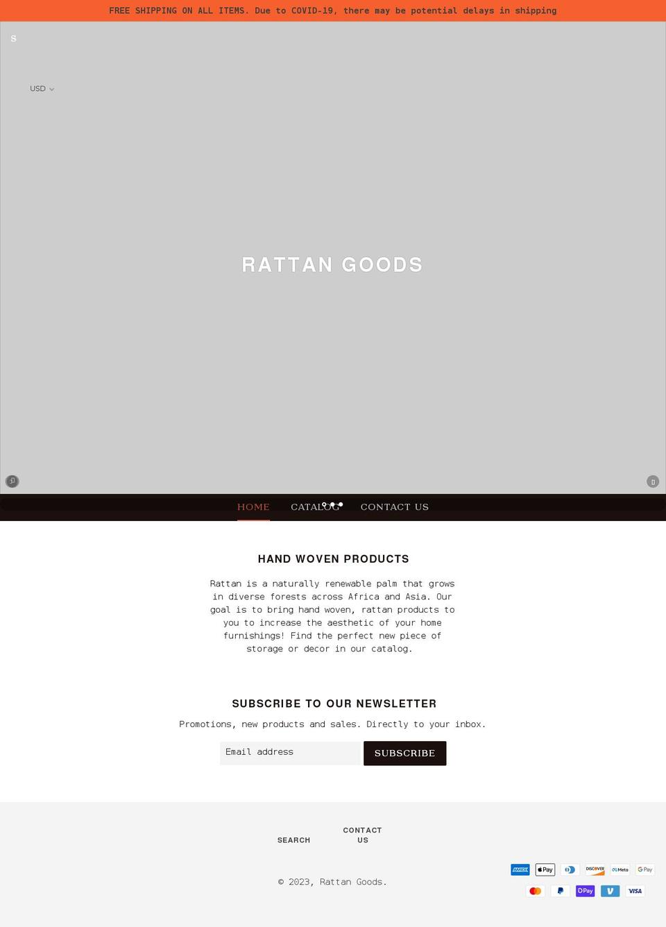 rattangoods.com shopify website screenshot