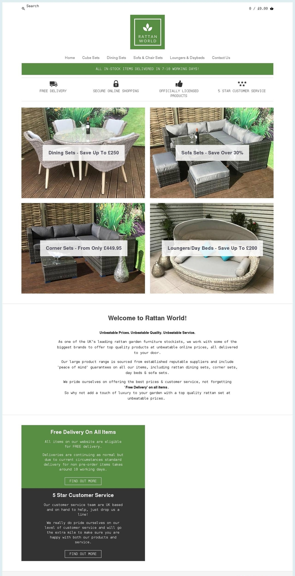 rattanworld.co.uk shopify website screenshot