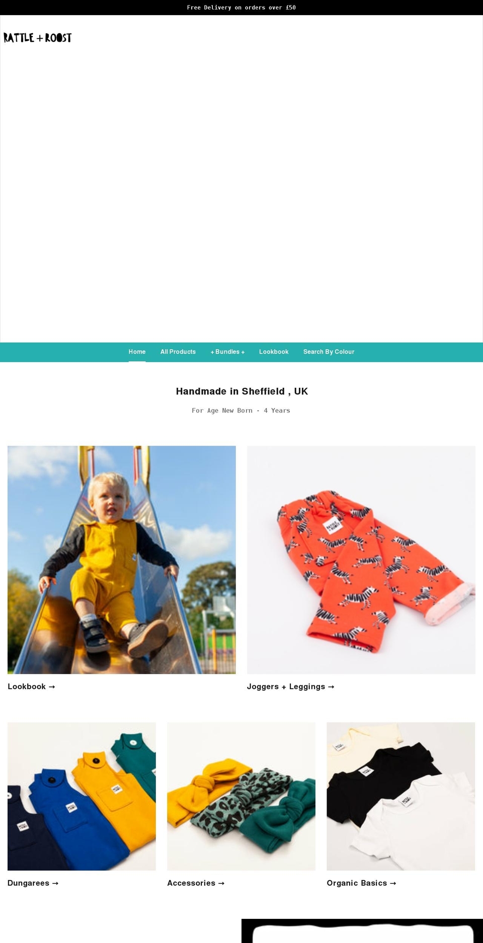rattleandroost.co.uk shopify website screenshot