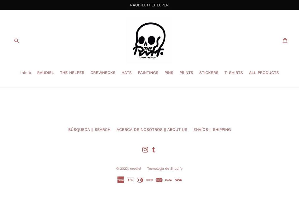 raudiel.com shopify website screenshot