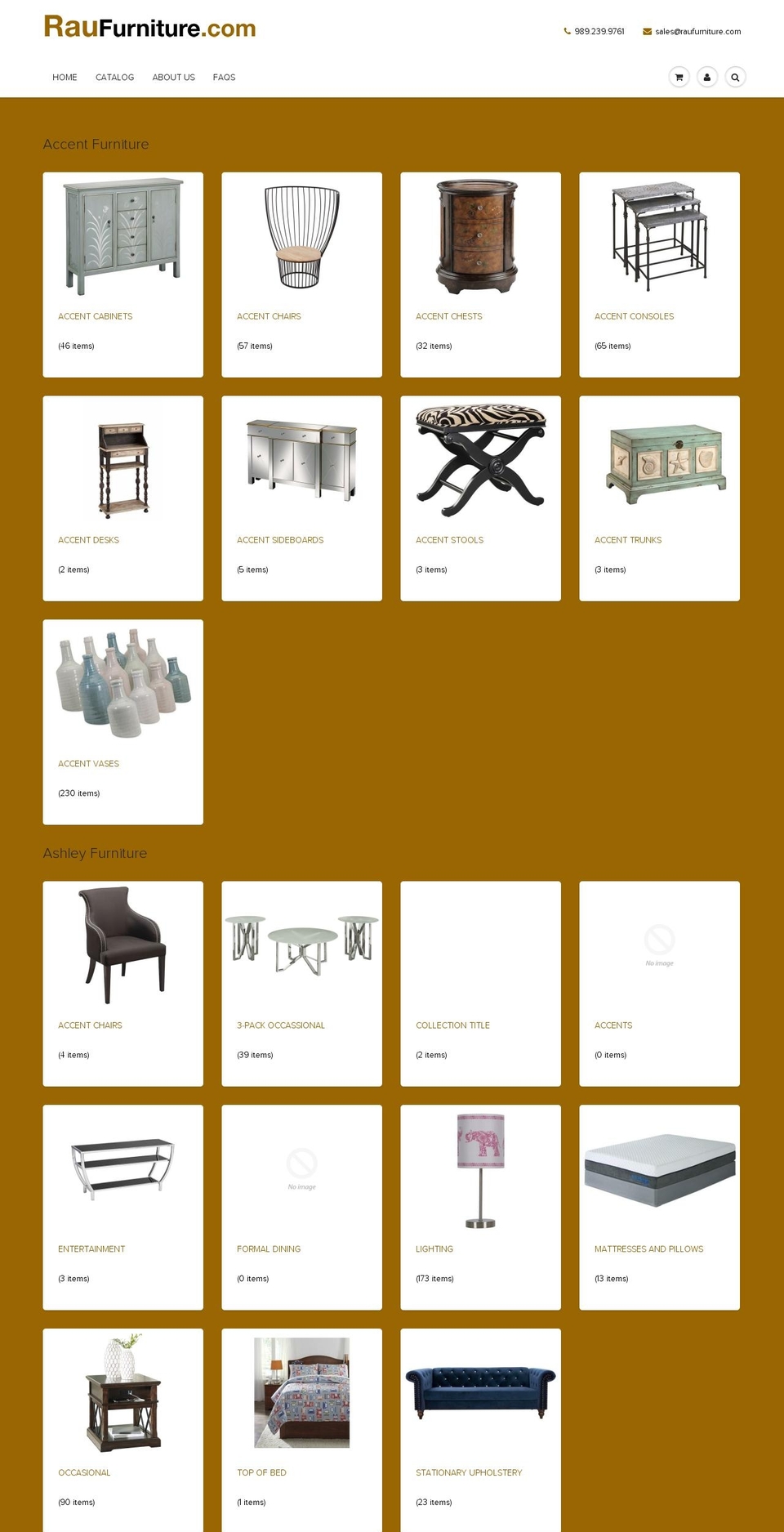 furniture Shopify theme site example raufurniture.com
