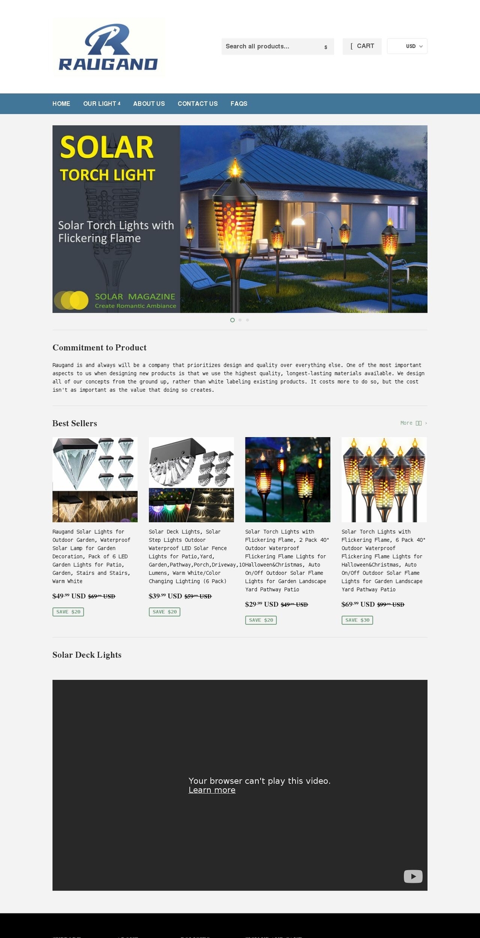raugand.com shopify website screenshot