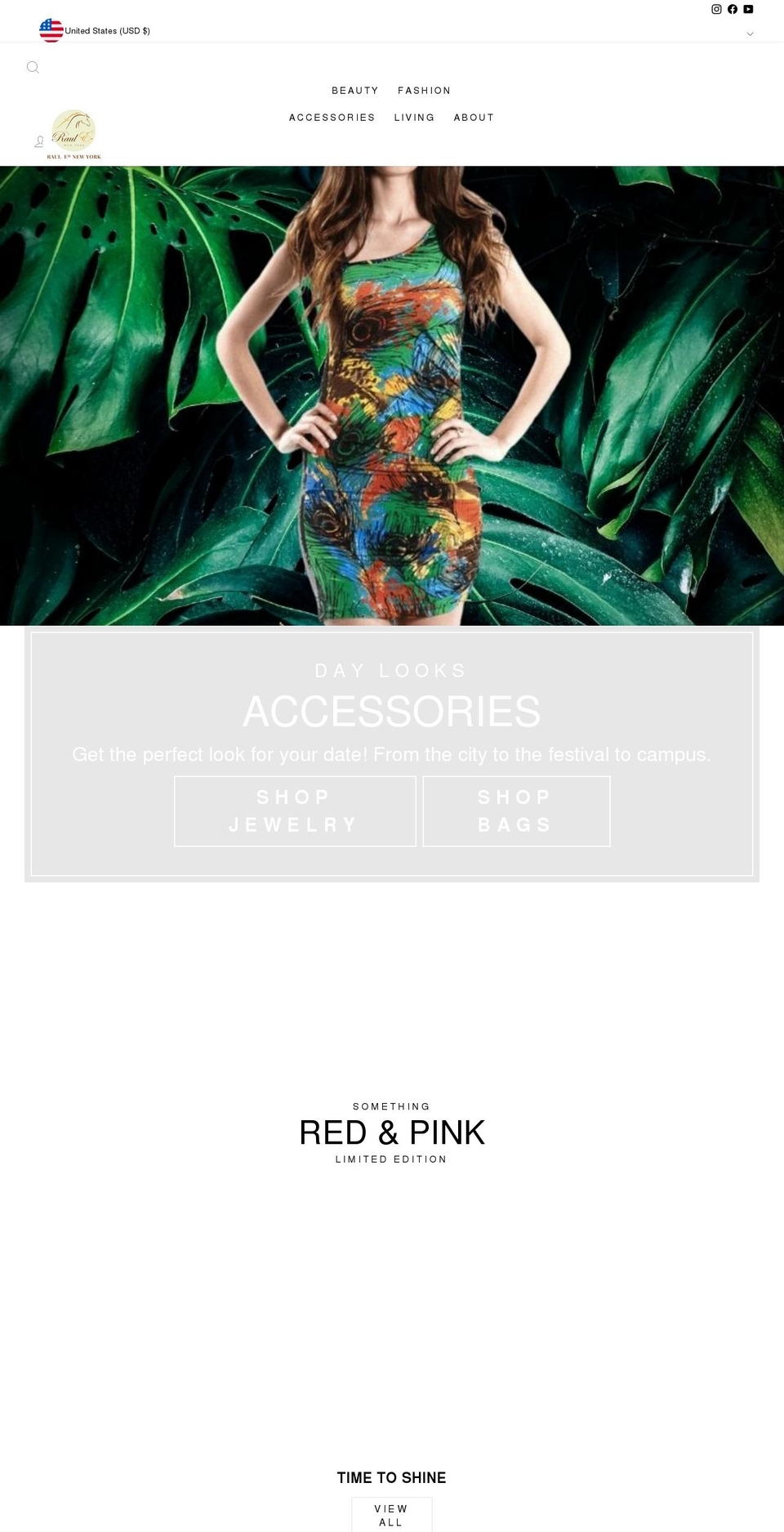 raulenewyork.com shopify website screenshot