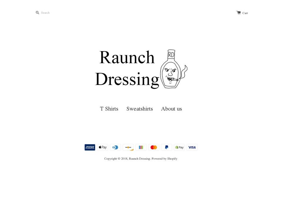 raunchdressing.com shopify website screenshot