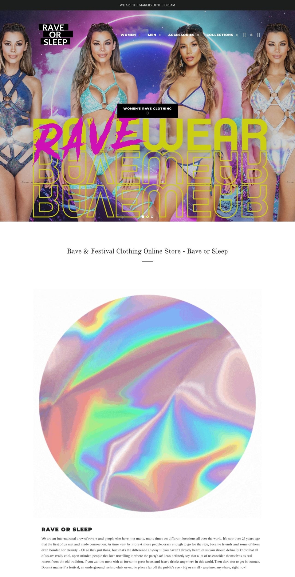 rave-or-sleep.com — Shopify storefront screenshot