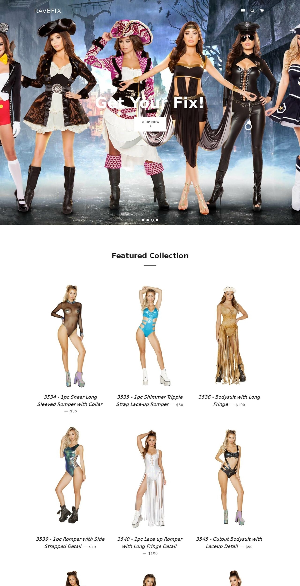 ravefix.com — Shopify storefront screenshot
