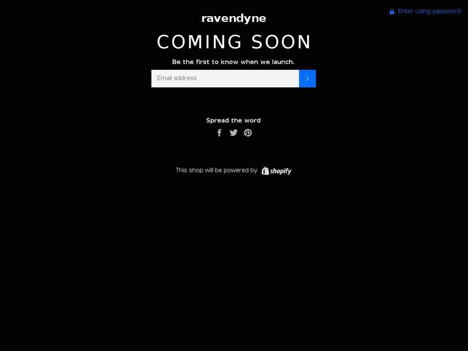 ravendyne.org shopify website screenshot
