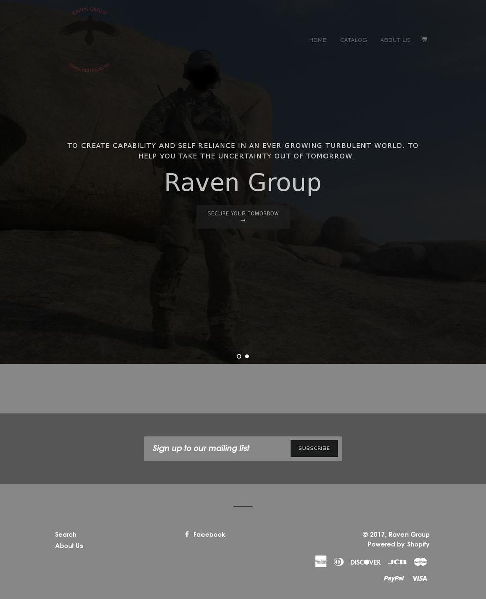 ravengroup.us shopify website screenshot