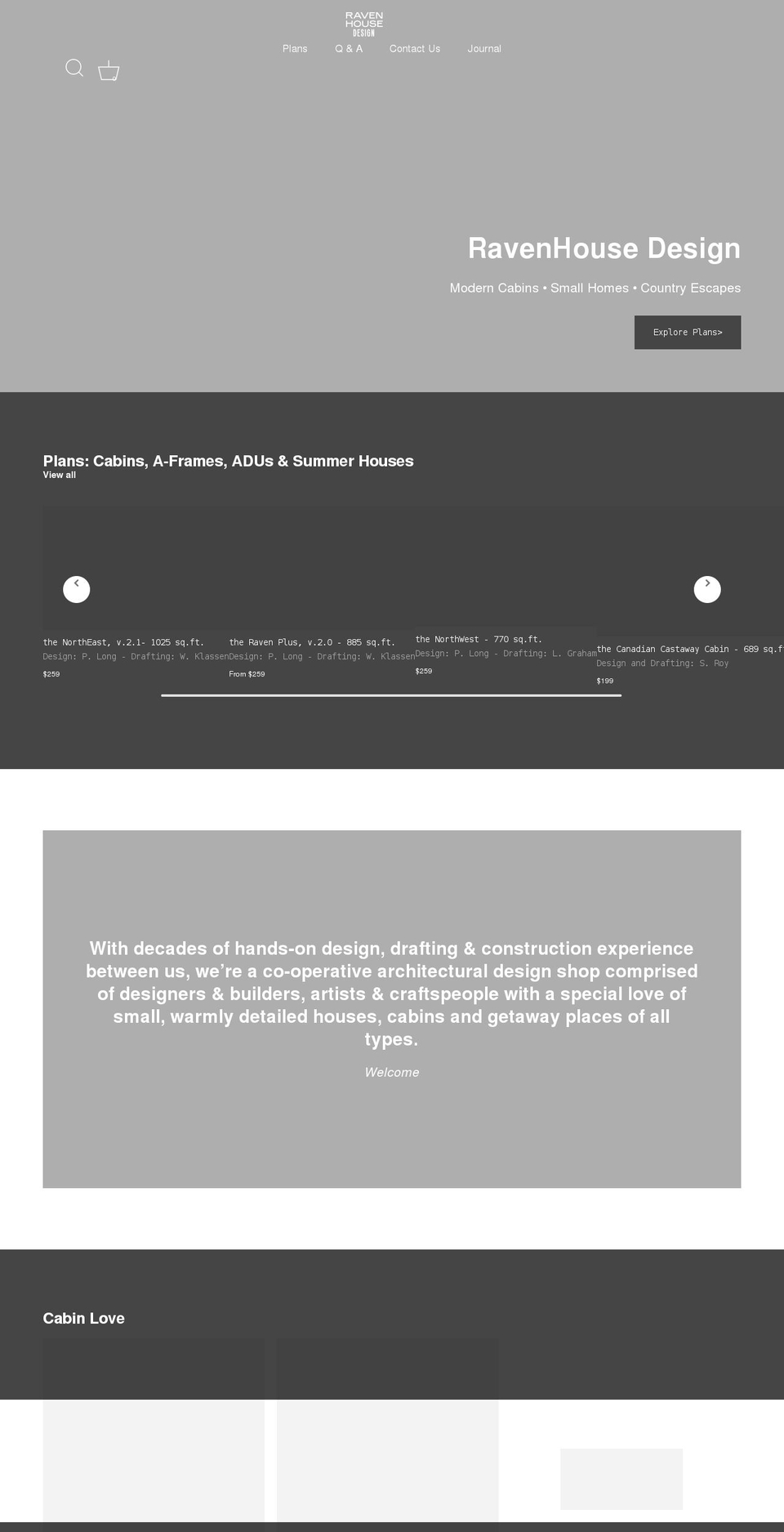 ravenhouse-design.ca shopify website screenshot