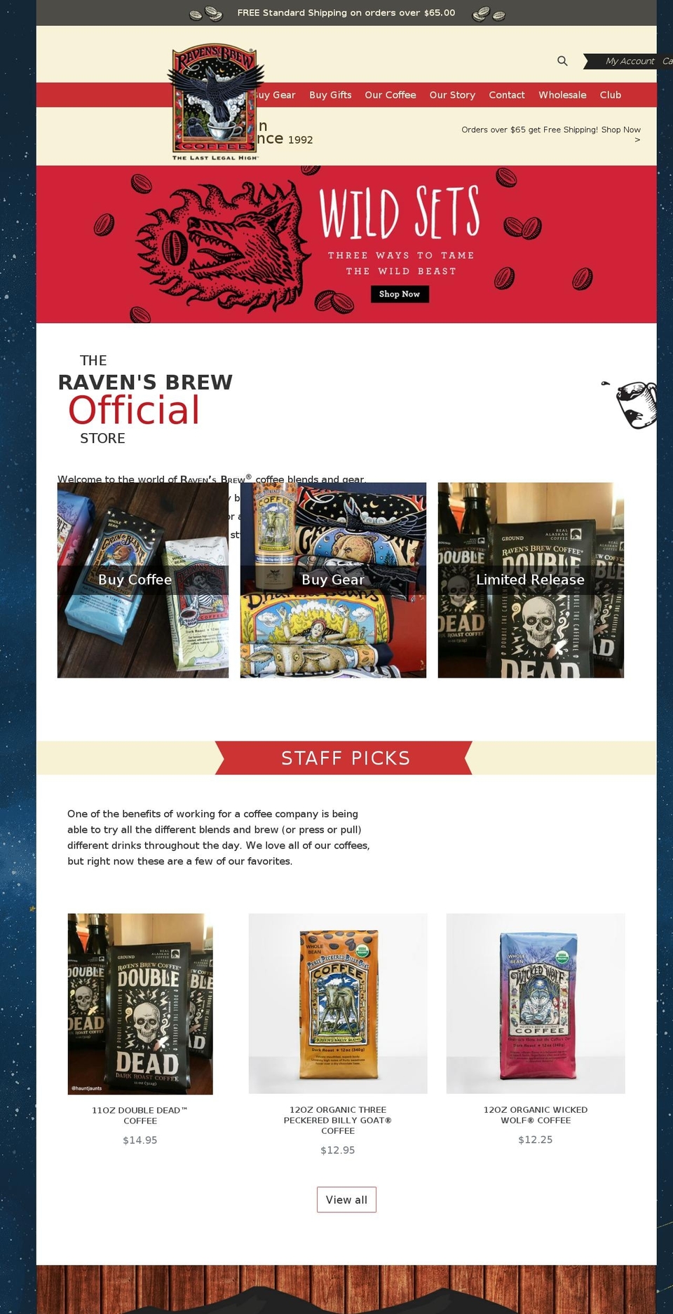 201804 Shopify theme site example ravensbrewcoffee.com