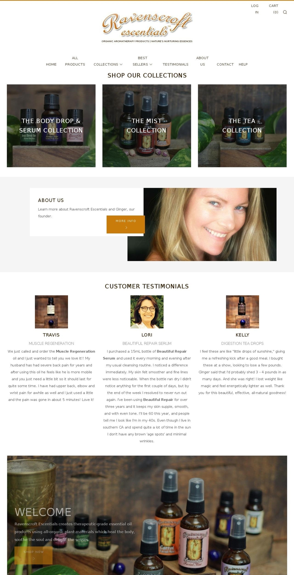 ravenscroftescentials.com — Shopify storefront screenshot