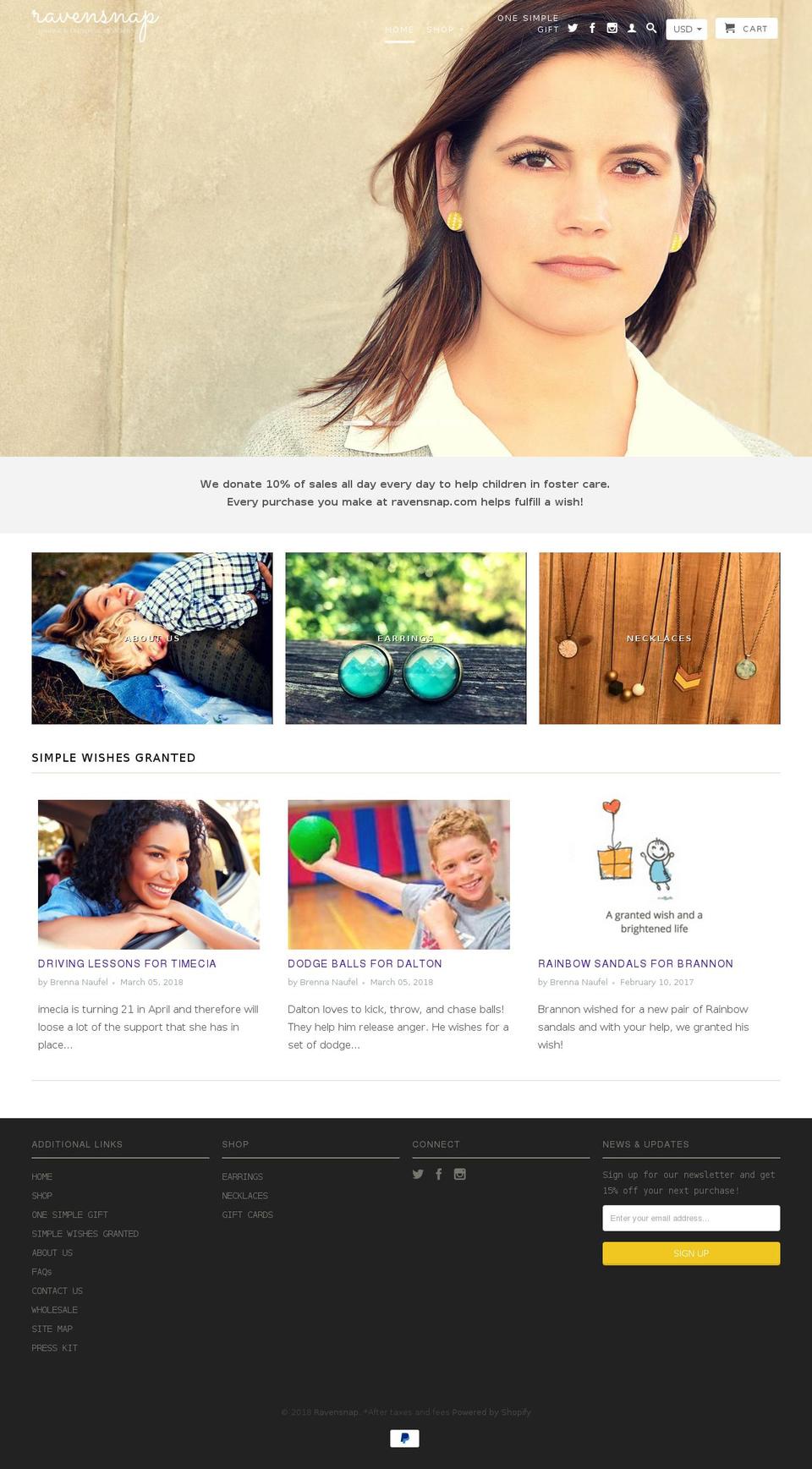 ravensnap.com — Shopify storefront screenshot