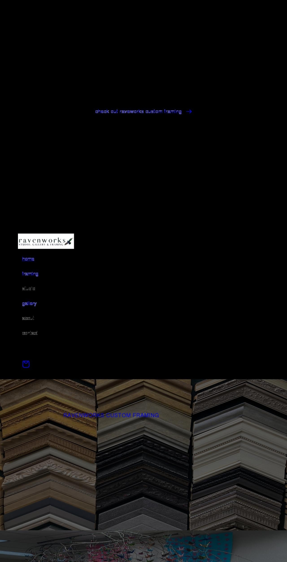 ravenworks-studio.com shopify website screenshot
