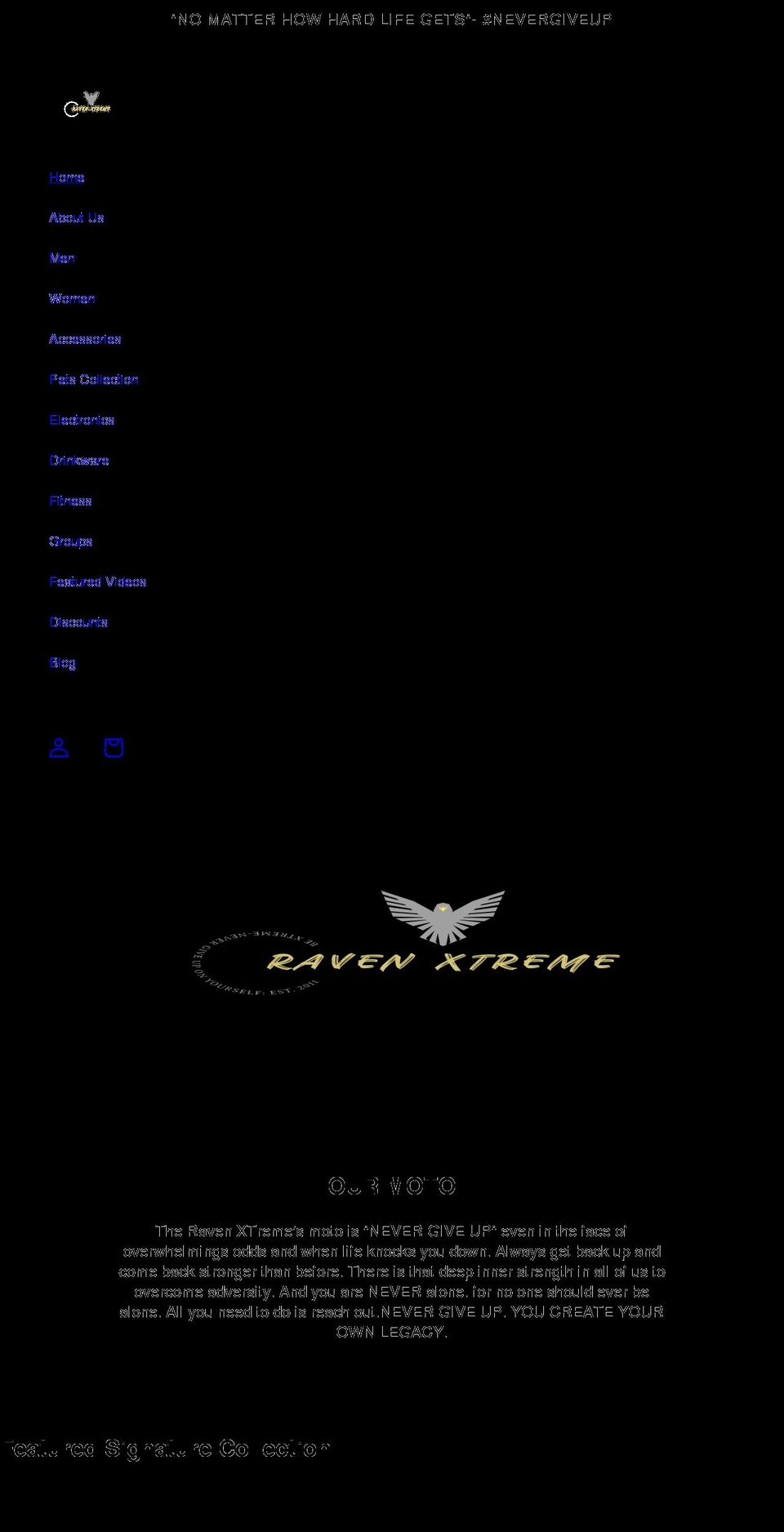 ravenxtreme.com shopify website screenshot