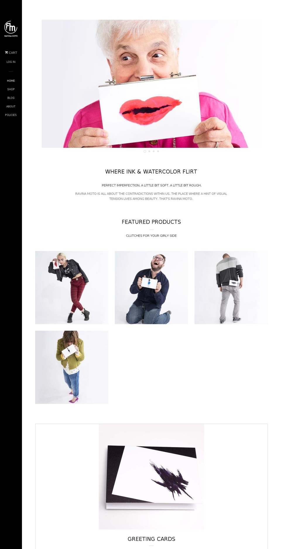 ravinamoto.com — Shopify storefront screenshot