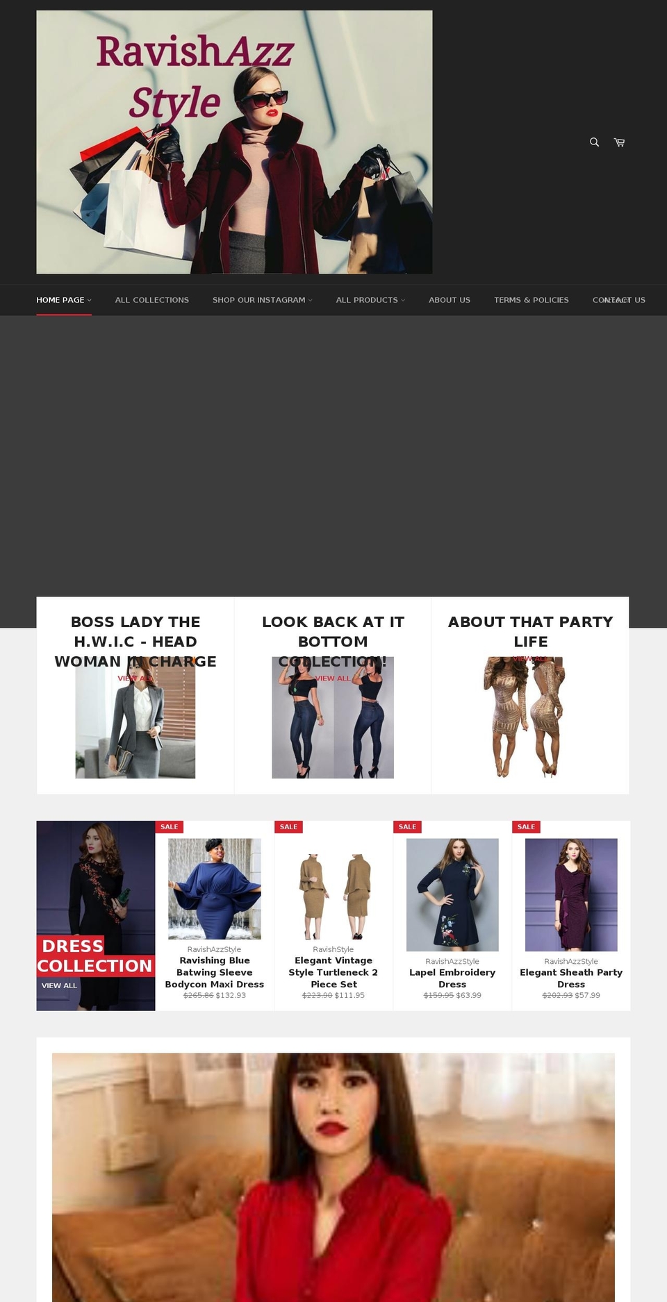 ravishlovefashion.com — Shopify storefront screenshot