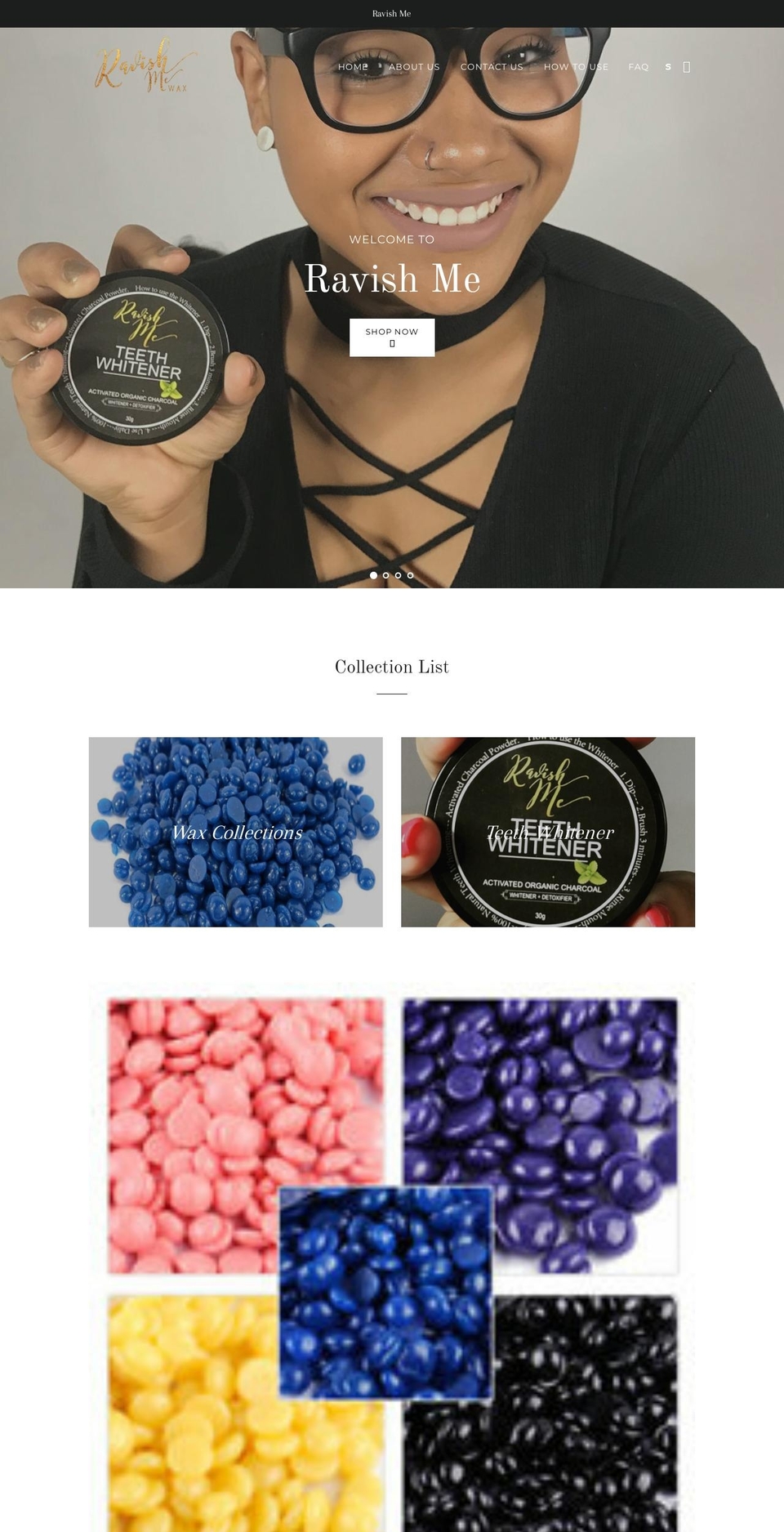 ravishmewax.com shopify website screenshot