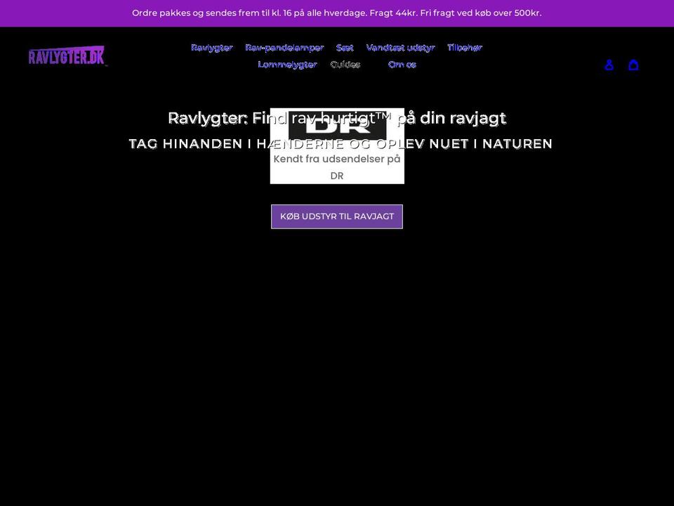 ravlygter.dk shopify website screenshot