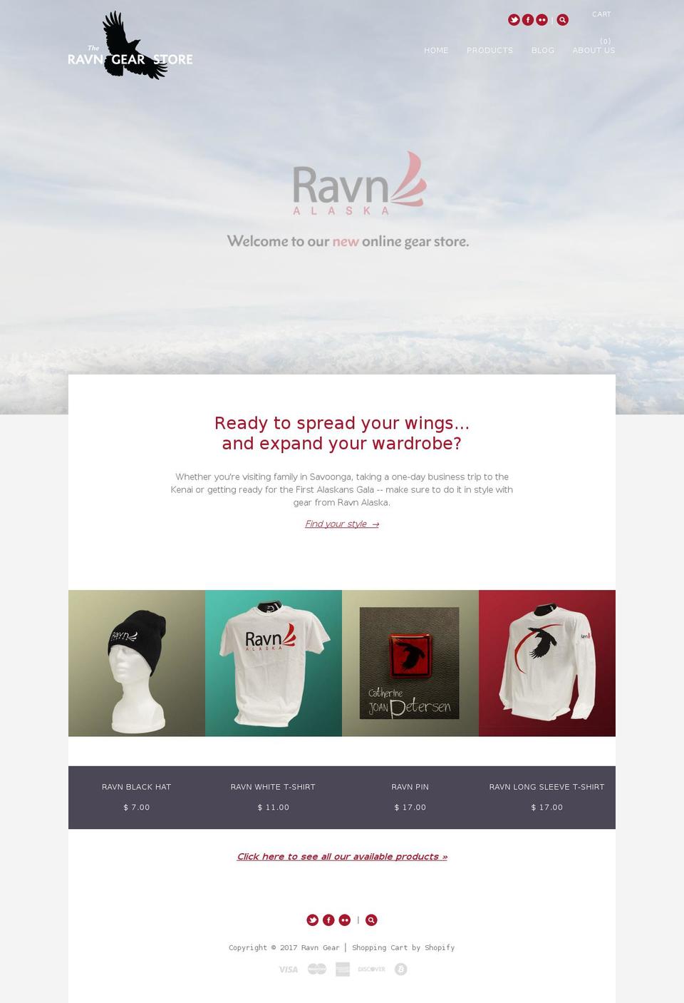 ravngear.com shopify website screenshot