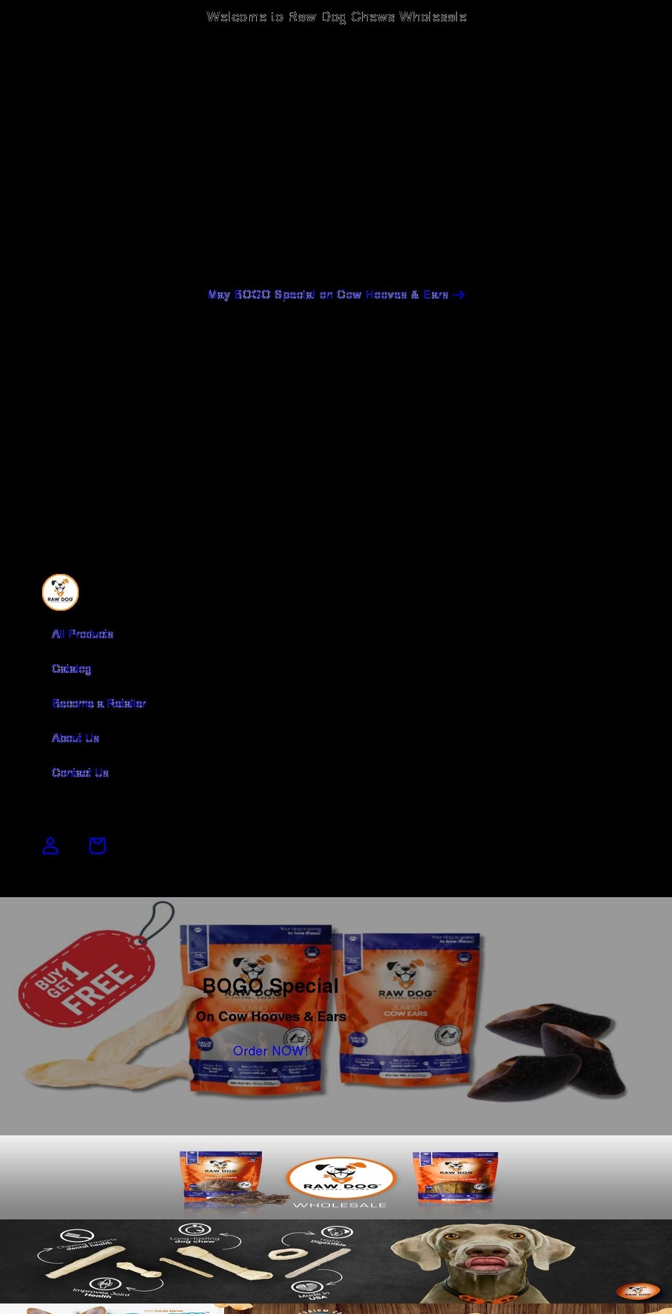 raw-dog-chews-wholesale.myshopify.com shopify website screenshot