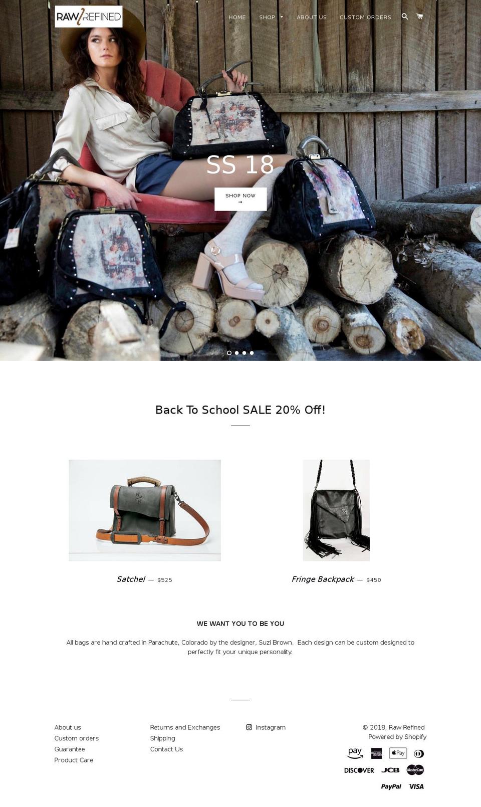 raw-refined.com — Shopify storefront screenshot