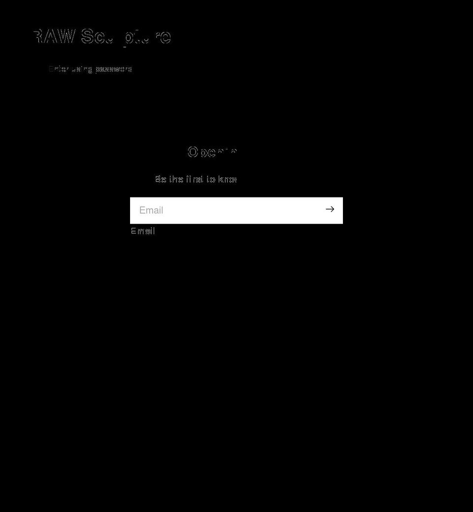 raw-sculpture.myshopify.com shopify website screenshot