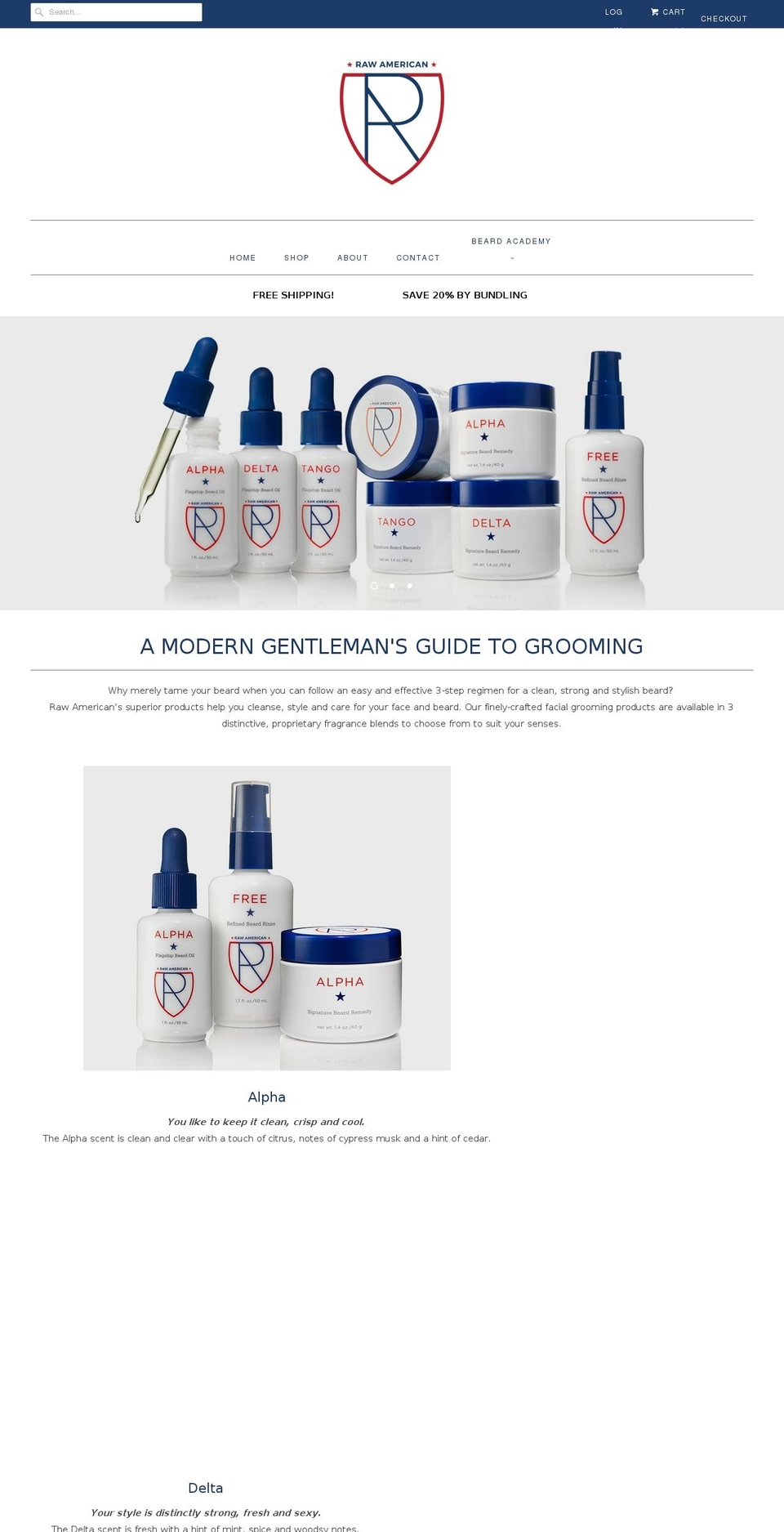 rawamerican.com shopify website screenshot