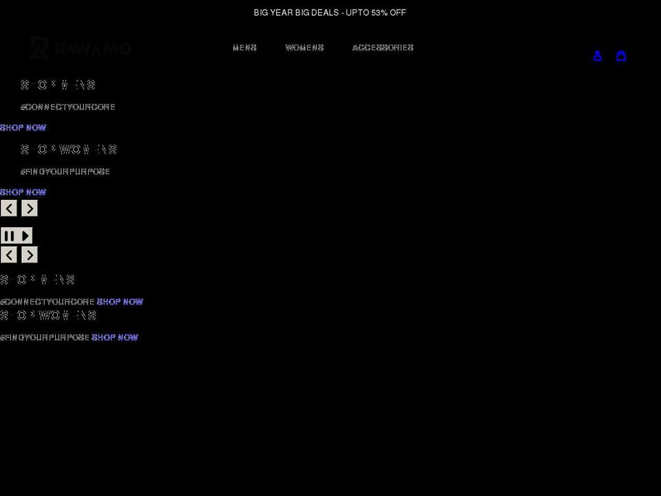 rawamo.com shopify website screenshot