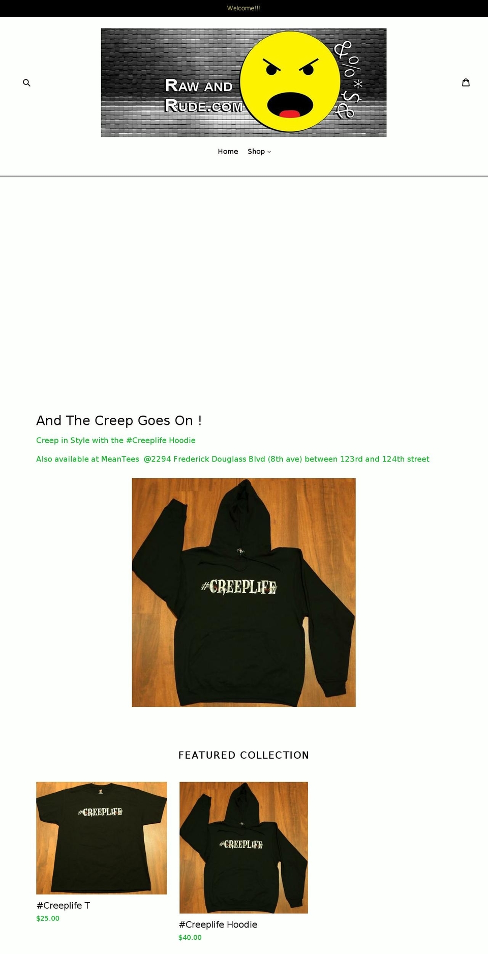 rawandrude.com shopify website screenshot