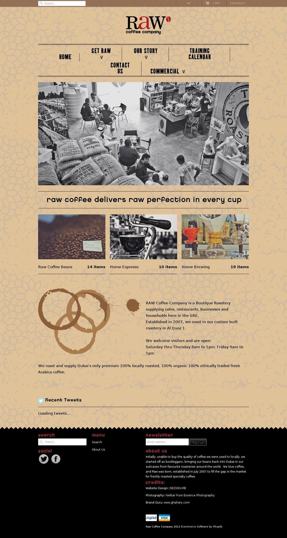 rawcoffeebali.com shopify website screenshot