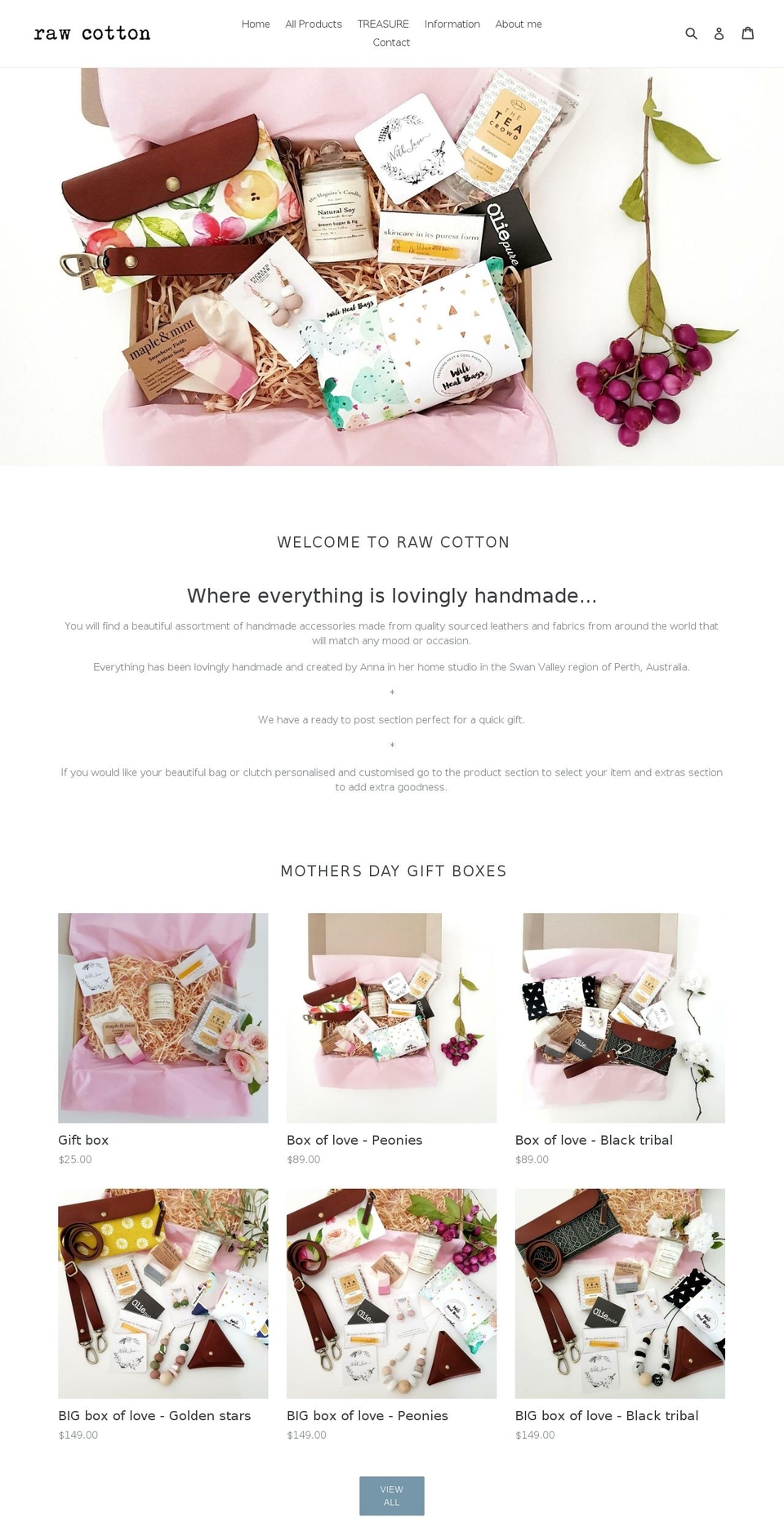 Sterling Shopify theme site example rawcottoncollection.com