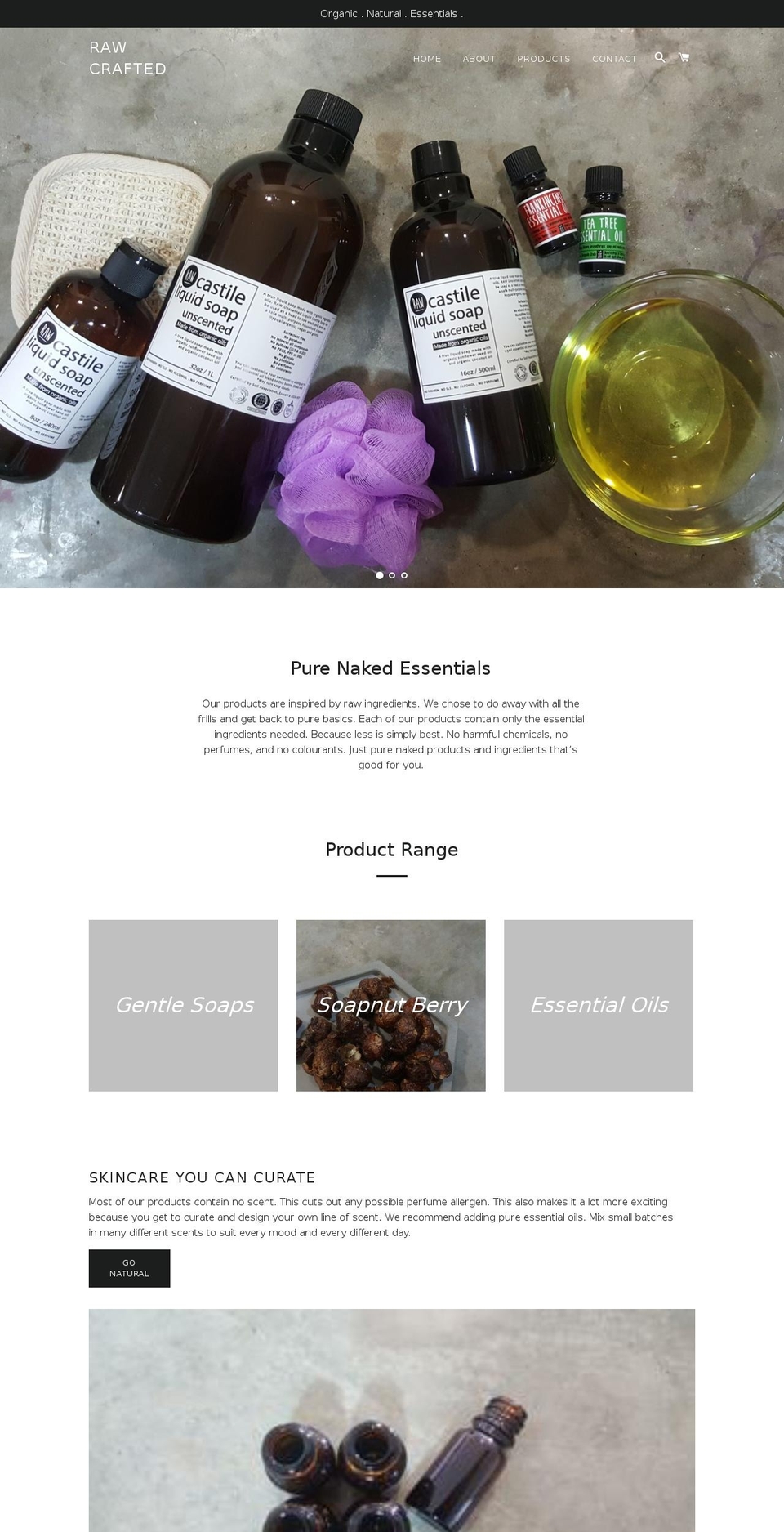 rawcrafted.com — Shopify storefront screenshot